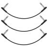 imageDonner Flat Patch Cables for Guitar Effect Pedal 6 Inch Save Space Clear Sound 14quot TS Right Angle 6 Packs12 Inch