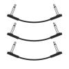imageDonner Flat Patch Cables for Guitar Effect Pedal 6 Inch Save Space Clear Sound 14quot TS Right Angle 6 Packs6 Inch