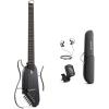 imageDonner HUSH I Guitar For Travel  Portable UltraLight and Quiet Performance Headless AcousticElectric Guitar Maple Body with Removable Frames Gig Bag and AccessoriesBlack