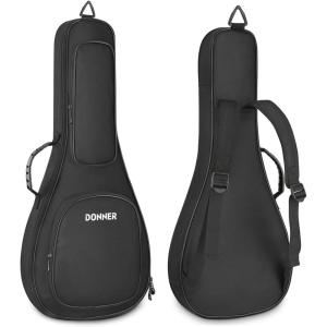 imageDonner 36 Inch Acoustic Guitar Case 04 Inch Thick Padding Sponge 600D Ripstop Waterproof Nylon Soft Guitar Gig Bag with 3 Pockets and Back Hanger Loop Black28 inch12mm Thick