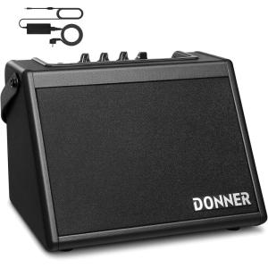 imageDonner Mini Electric Drum Amp 20W Wireless Electronic Drum Amplifier Keyboard Speaker DDA20 Portable for Home PracticeBlack