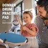 imageDonner 12 Inches Drum Practice Pad Silent Drum Pad Set Gray 2Sided With Drum SticksBlue