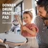 imageDonner 12 Inches Drum Practice Pad Silent Drum Pad Set Gray 2Sided With Drum SticksGrey