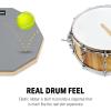 imageDonner 12 Inches Drum Practice Pad Silent Drum Pad Set Gray 2Sided With Drum SticksGrey