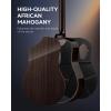 imageDonner 38quot Carbon X Wood Acoustic Guitar Beginner ampamp Intermediate Learner Kits  Carbon Fiber Top Wooden Body Durable Solid Guitar with Case Strap SteelString RISINGG1 Satin BrownBlack