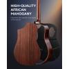 imageDonner 38quot Carbon X Wood Acoustic Guitar Beginner ampamp Intermediate Learner Kits  Carbon Fiber Top Wooden Body Durable Solid Guitar with Case Strap SteelString RISINGG1 Satin BrownBrown