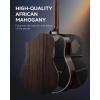 imageDonner 38quot Carbon X Wood Acoustic Guitar Beginner ampamp Intermediate Learner Kits  Carbon Fiber Top Wooden Body Durable Solid Guitar with Case Strap SteelString RISINGG1 Satin BrownBlack