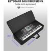 imageDonner 61 Key Keyboard Case Portable Electric Piano Keyboard Gig Bag Waterproof Durable 600D Nylon Oxford Cloth 10mm Cotton Padded 41quotx 16quotx 5quot BlackBlack