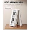 imageDonner 61Key Folding Bluetooth Keyboard Piano for Beginners Portable Piano Keyboard with Music Rest Bag Pedal and App  White