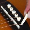 imageDonner Acoustic Guitar Bridge Pins 6PCS White Bone Bridge Pins Inlaid 3mm Abalone Dot with Guitar Pins Puller and SandpaperWhite Cattle Bone