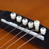 imageDonner Acoustic Guitar Bridge Pins 6PCS White Bone Bridge Pins Inlaid 3mm Abalone Dot with Guitar Pins Puller and SandpaperWhite Cattle Bone