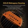 imageDonner Acoustic Guitar Pickup Guitar Pickups Active Mahogany Soundhole Pickup with Mic Adjustable Heads Humbucker
