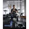 imageDonner Beat Electronic Drum Set Electric Drum Kit with Quiet Mesh Drum Pads 12quot Cymbals wChoke 100 Kits and 1100 Sounds Sticks USB MIDI DONNER PLAY app 5 Pads 3 Cymbals