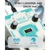 imageDonner Circle Looper Pedal Drum Machine 2 in 1 Drum Looper Stereo Guitar Loop Pedals 40 Slots 160 mins Loop with 110 Drum Grooves Tap Tempo Fade Out