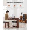 imageDonner DDP200 Pro Digital Piano with 88 Key Graded Weighted Keyboard Premium Piano with 24quot IPS ScreenRecordWireless256 Polyphony Full Size Piano Keyboard for Beginner Advanced Wood GrainSuper Cherry Wood Grain