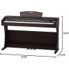 imageDonner DDP300 Digital Piano with 88 Graded Hammer Action Weighted Keys Record Bluetooth 10 Voices 4 Reverb Speakers Professional Full Fize Key Keyboard Electric Dark RoseDark rose