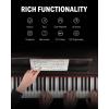 imageDonner DDP300 Digital Piano with 88 Graded Hammer Action Weighted Keys Record Bluetooth 10 Voices 4 Reverb Speakers Professional Full Fize Key Keyboard Electric Dark RoseDark rose