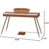 imageDonner DDP80 Digital Piano 88 Key Weighted Keyboard Fullsize Electric Piano for Beginners with Sheet Music Stand Triple Pedal Power Adapter Supports USBMIDI Connecting Retro Wood ColorRetro Wood