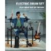 imageDonner DED100 Electric Drum Set Electric Drum for BeginnerIntermediate with Dual Zone Quiet Mesh Drum Pads Mesh Kick Drum 30 Kits and 425 Sounds Throne Headphones Sticks Melodics Lessons