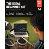 imageDonner DED80 Electronic Drum Set with 4 Quiet Mesh Pads 180 Sounds 2 Pedals Throne Headphones Sticks and Melodics LessonsWhite