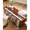 imageDonner DEP1S Piano Keyboard 88 Keys Beginner Digital Piano with 88 Key VelocitySensitive Keyboard Record Bluetooth Chord Bundle With Piano Stand Piano Stickers Sustain Pedal Retro Wood Color