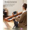 imageDonner DEP1S Piano Keyboard 88 Keys Beginner Digital Piano with 88 Key VelocitySensitive Keyboard Record Bluetooth Chord Bundle With Piano Stand Piano Stickers Sustain Pedal Retro Wood Color
