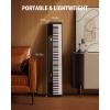imageDonner DEP20 Lite Beginner Digital Piano 88 Key Weighted Full Size Keyboard Portable Electric Piano Set with Stand Sustain Pedal Keyboard Stickers for Beginners Adults
