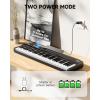imageDonner DK10S Light up Piano Keyboard for Beginners Portable 61 Key Electronic Keyboard with 5H Battery Life 300 Rhythms 500 Tones Learning Mode Bundle with Wooden Piano Stand POP APP Black