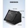 imageDonner DKA20 Keyboard Amplifier 20 Watt Keyboard AMP with Aux in and Two Channels Bass Guitar Amp Piano Amplifier Electronic Drum Speaker Support for Microphone Input
