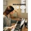 imageDonner Digital Keyboard 88 Keys Beginner Electric Piano With VelocitySensitive Keys Stand Sustain Pedal Carrying Case and Keyboard Stickers DEP1