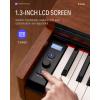 imageDonner Digital Piano with 88 Key Dynamic Graded Hammer Action Weighted Keyboard Piano DDP200 Upright Digital Piano for Professional with LCD Screen5 ReverbBT MIDIThree PedalBush Cherry Wood Grain