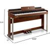 imageDonner Digital Piano with 88 Key Dynamic Graded Hammer Action Weighted Keyboard Piano DDP200 Upright Digital Piano for Professional with LCD Screen5 ReverbBT MIDIThree PedalBush Cherry Wood Grain