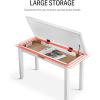 imageDonner Duet Piano Bench with Storage Solid Wooden Keyboard Bench Piano Bookcase Stool Chair Seat with HighDensity Sponges Padded Cushion BlackWhite
