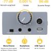 imageDonner EM1 Rechargeable Portable Personal inEar Monitor Amplifier Analog Headphone Amplifier Stereo Headphone Earphone Amp Volume Control Audio Booster with XLR and TRS Input 35mm Output JackGrey
