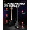 imageDonner Electric Bass Guitar 4 Strings FullSize Standard Bass PBStyle Beginner Kit Black for Starter with Free Online Lesson Gig Bag Guitar Strap and Guitar Cable DPB510DBlack1