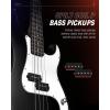 imageDonner Electric Bass Guitar 4 Strings FullSize Standard Bass PBStyle Beginner Kit Black for Starter with Free Online Lesson Gig Bag Guitar Strap and Guitar Cable DPB510DBlack