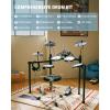 imageDonner Electric Drum Set DED70 Electronic Drum Kit for Beginner with 150 Sounds 4 Quiet Mesh Pads 9quot Cymbals USB MIDI TypeC Charging 2 Pedal Throne Headphones Sticks Melodics Lessons