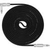 imageDonner Guitar Cable 10 ft Electric Instrument Cable Bass Amp Cord for Electric Guitar Bass Amplifier Audio 14quot Right Angle to Straight Black WhiteBlack
