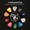 imageDonner Guitar Picks Celluloid 48 Pack with Case Includes Thin Medium Heavy ampamp Extra Heavy PicksDazzle pattern