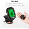 imageDonner Guitar Tuner Clip On Magnetic Guitar Tuner with Color LCD Display for AcousticElectric Guitar Ukulele Bass Violin Banjo Tuning DT10  BlackGreen Display