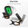 imageDonner Guitar Tuner Clip On Magnetic Guitar Tuner with Color LCD Display for AcousticElectric Guitar Ukulele Bass Violin Banjo Tuning DT10  BlackGreen Display