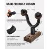 imageDonner Guitar Wall Mount Hanger 6Pack Black Walnut Guitar Wall Holder for Acoustic Electric Guitars Bass Folk Ukulele Violin Mandolin Banjo and String Instruments3 Pack