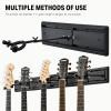 imageDonner Guitar Wall Rack Multiple Guitar Wall Mount with 5 Adjustable Hangers Guitar Organizer for Acoustic ampamp Electric Guitars Bass Violin Ukulele Banjo Mandolin