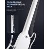 imageDonner HUSH X Electric Guitar Kit  Featherlight Headless Guitar Great for Travel and Practice Mahogany Solid Body with Easy Assemble Stands Gig Bag All Accessories SunburstMetallic White