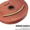 imageDonner Lyre Harp 10 Metal Strings Mahogany Body and Bone Saddle DLH002 Lyre Harp for Beginner Kids with Tuning Wrench Spare String Set Black Gig Bag Manual Ancient Greece Style16 Strings