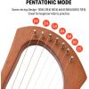 imageDonner Lyre Harp 10 Metal Strings Mahogany Body and Bone Saddle DLH002 Lyre Harp for Beginner Kids with Tuning Wrench Spare String Set Black Gig Bag Manual Ancient Greece Style7 Strings