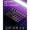 imageDonner MIDI Pad Beat Maker Machine Professional Drum Machine with 16 Beat Pads 2 Assignable Fader ampamp Knobs and Music Production Software USB MIDI Controller with 40 Courses STARRYPADDPD16