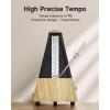 imageDonner Mechanical Metronome for Piano Guitar Drum Violin Saxophone Musician Track Beat and Tempo Loud Sound Steel Movement DPM1 Wood Grain ColorWoodgrainNatural