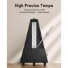 imageDonner Mechanical Metronome for Piano Guitar Drum Violin Saxophone Musician Track Beat and Tempo Loud Sound Steel Movement DPM1 Wood Grain ColorWoodgrainBlack