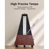imageDonner Mechanical Metronome for Piano Guitar Drum Violin Saxophone Musician Track Beat and Tempo Loud Sound Steel Movement DPM1 Wood Grain ColorWoodgrainRed